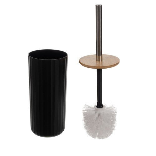 6 - tlg. Badezimmerzubehör - Set mit Bambus – modern schwarz - Easy2sell - Deluxe