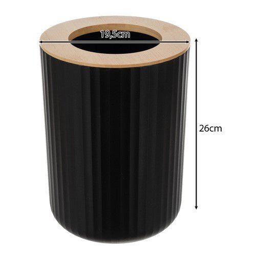 6 - tlg. Badezimmerzubehör - Set mit Bambus – modern schwarz - Easy2sell - Deluxe
