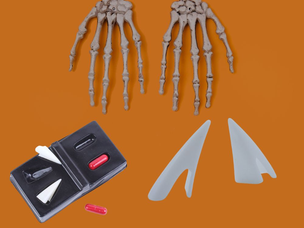 Verk 26141 Vampirzähne mit Ampullen mit Kunstblut, Halloween