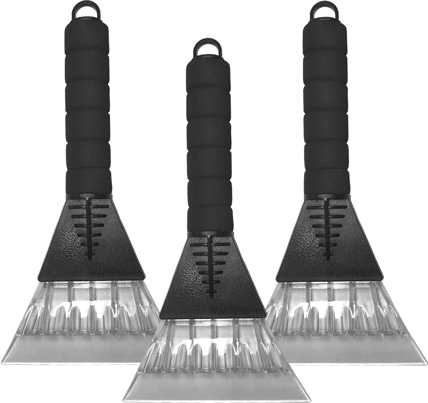 Eiskratzer 3er Set Softgriff Auto Griff Scheibenkratzer Eisschaber Kratzer 26 cm