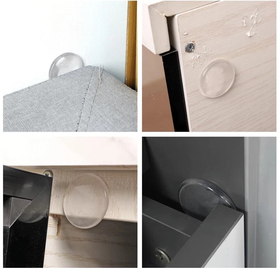 6x Türpuffer Türstopper selbstklebend Transparent Tür Wand Gummi Anschlag Puffer - Easy2sell - Deluxe