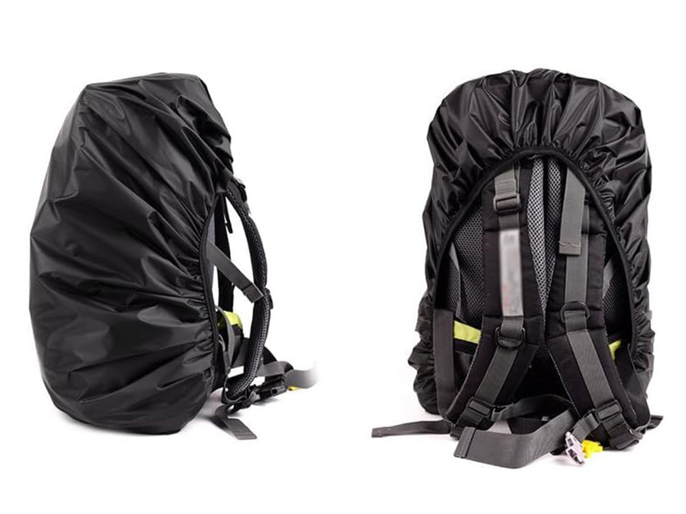 Wasserdichter Rucksacküberzug 35L schwarz, Regenschutz für Outdoor-Rucksäcke