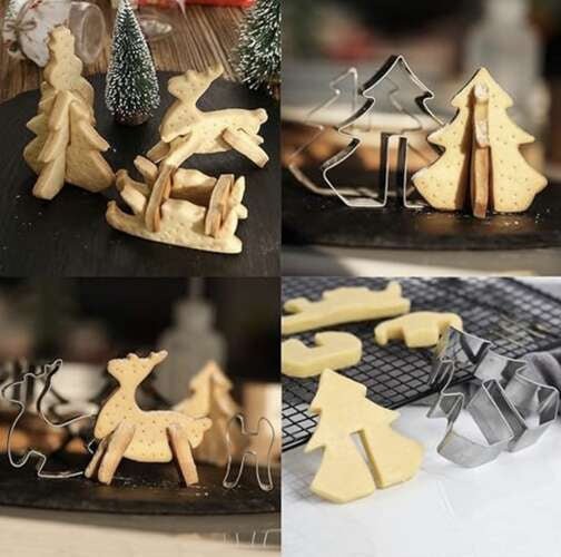 Ausstechformen Weihnachtenmotiv Keksausstecher Plätzchenausstecher 3D-Set 22015