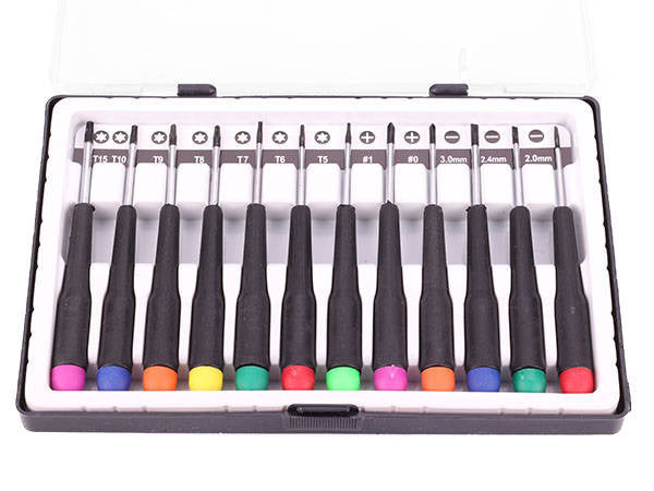 Schraubendreher Set Präzision Torx Flach Stern 12-teilig für PC TV Radio Kamera