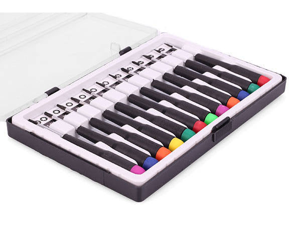 Schraubendreher Set Präzision Torx Flach Stern 12-teilig für PC TV Radio Kamera