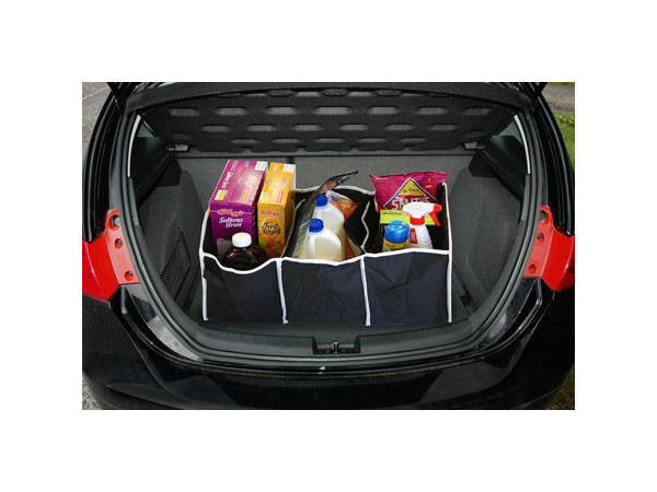 Auto Organizer Kofferraumtasche 3 Fächer 4 Taschen faltbar schwarz Polyester