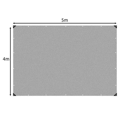 Abdeckplane 4x5 m Wasserdicht Reißfest – HDPE Gewebeplane Silber/Grau - Easy2sell - Deluxe