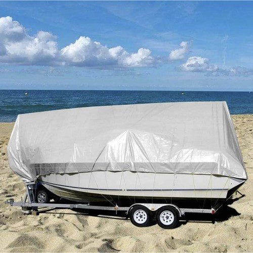 Abdeckplane 4x5 m Wasserdicht Reißfest – HDPE Gewebeplane Silber/Grau - Easy2sell - Deluxe