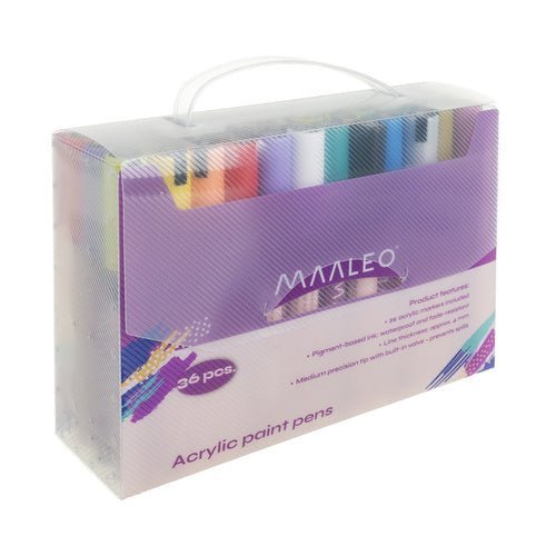 Acrylmarker Set mit 36 Farben für Steine, Glas und Kreative Projekte - Easy2sell - Deluxe