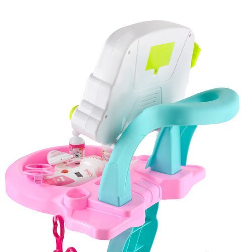 Arztkoffer Kinder Spielzeug mit Wagen – 18 - Teilig Arztset Rosa Blau - Easy2sell - Deluxe