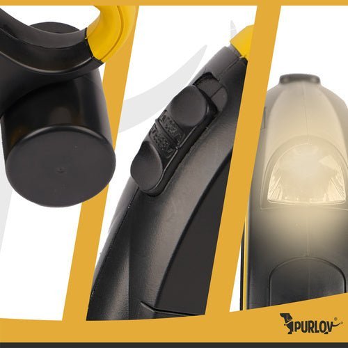 Automatische Hundeleine mit LED Taschenlampe 5m für 10 - 25kg Hunde Schwarz - Easy2sell - Deluxe