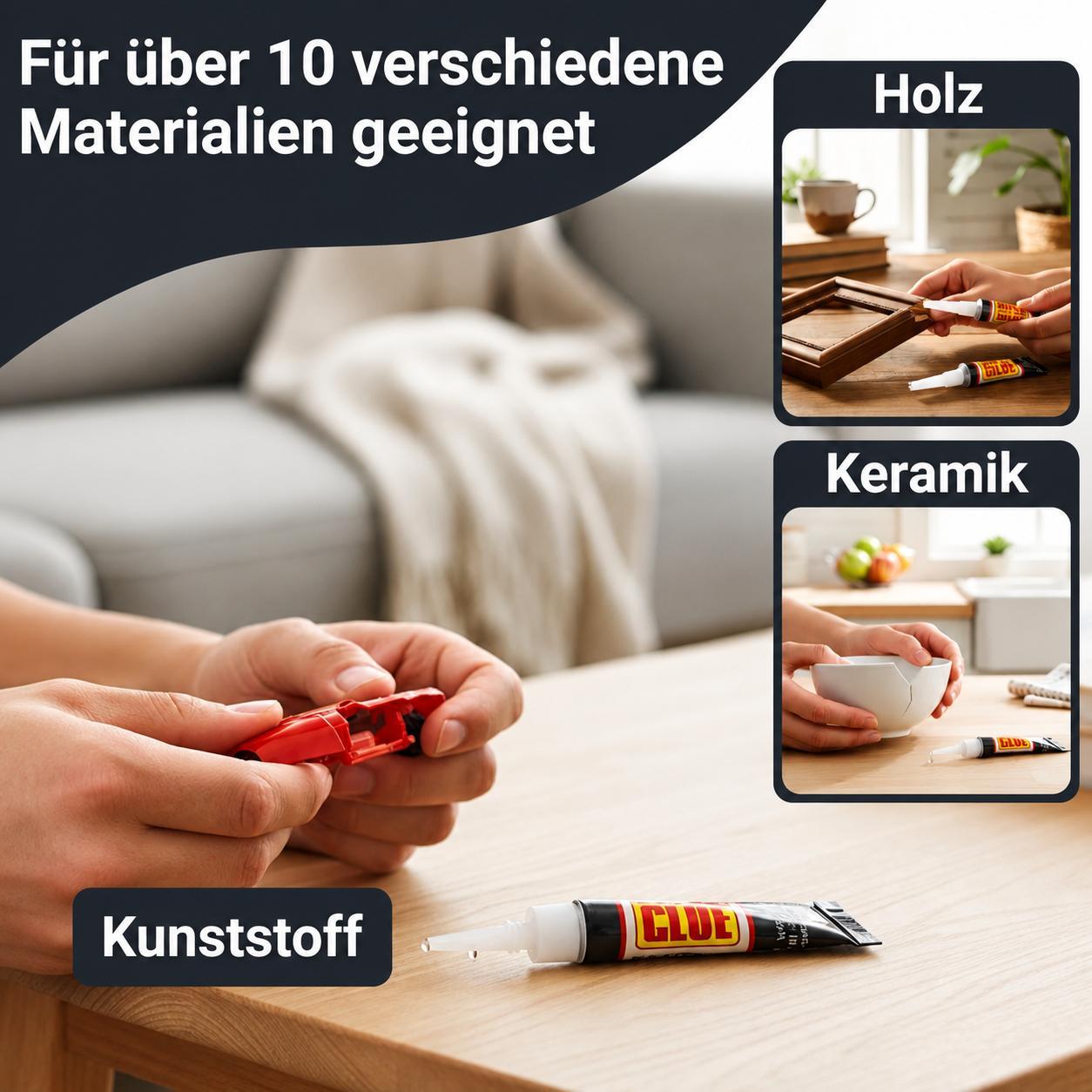 Mavendo 24x Sekundenkleber Extra Stark 3g Superkleber Schnellkleber Alleskleber Universalkleber für Metall, Kunststoff, Holz, Keramik, Gummi und Leder