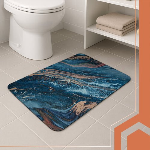 Badematte 60x40cm Rutschfest Saugfähig – Badezimmerteppich Mehrfarbig - Easy2sell - Deluxe