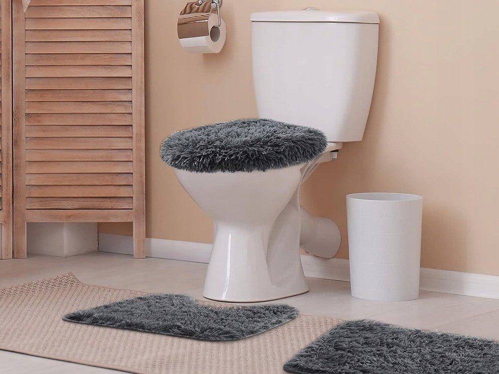 Badematte Set Badteppich Badezimmer Teppich Duschmatte WC Vorleger 3 - teilig - Easy2sell - Deluxe