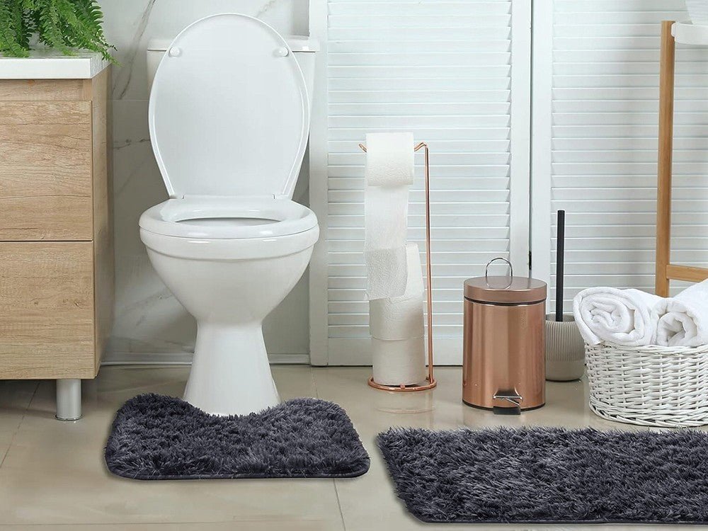Badematte Set Badteppich Badezimmer Teppich Duschmatte WC Vorleger 3 - teilig - Easy2sell - Deluxe