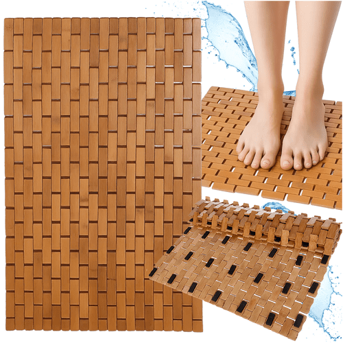 Bambusmatte wasserdicht rutschhemmend 80x50 cm natur - Easy2sell - Deluxe
