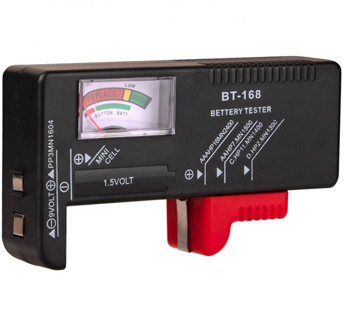 Batterietester - digital - universal - 1,5V / 9V - AA - AAA Batteriemessgerät - Easy2sell - Deluxe
