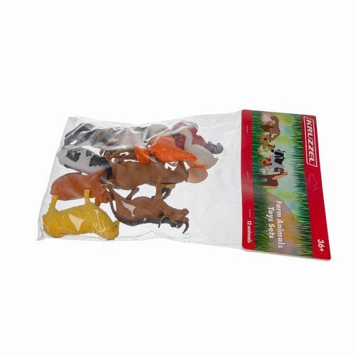 Bauernhof Tiere Spielfiguren Set – 12 Realistische Nutztierfiguren aus PVC - Easy2sell - Deluxe