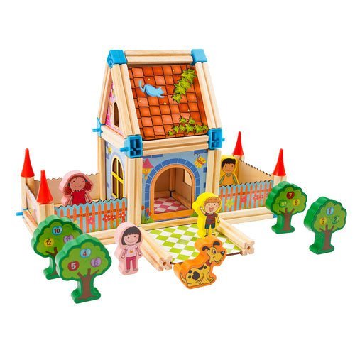 Bausteine Haus 268 Teile – Kreatives Lernspielzeug aus Holz Mehrfarbig - Easy2sell - Deluxe