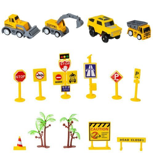 Baustellen Rennbahn Set mit Kran und Baufahrzeugen – 255 Teile Spielzeug - Easy2sell - Deluxe