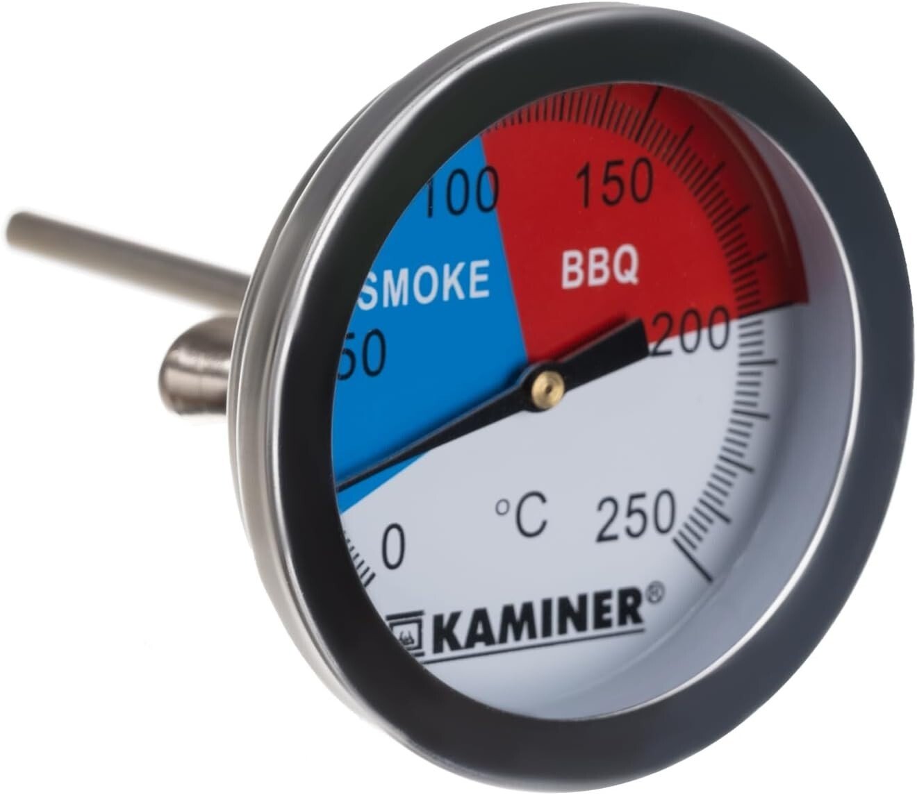 BBQ Grill Thermometer Edelstahl Analog Smoker Gasgrill Räucherofen Einbau Deckel - Easy2sell - Deluxe