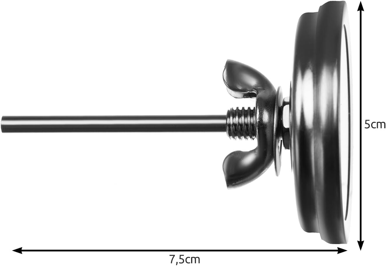 BBQ Grill Thermometer Edelstahl Analog Smoker Gasgrill Räucherofen Einbau Deckel - Easy2sell - Deluxe
