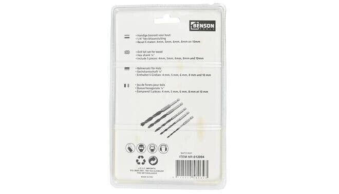 Benson Holzbohrer Set 5 - teilig - Easy2sell - Deluxe