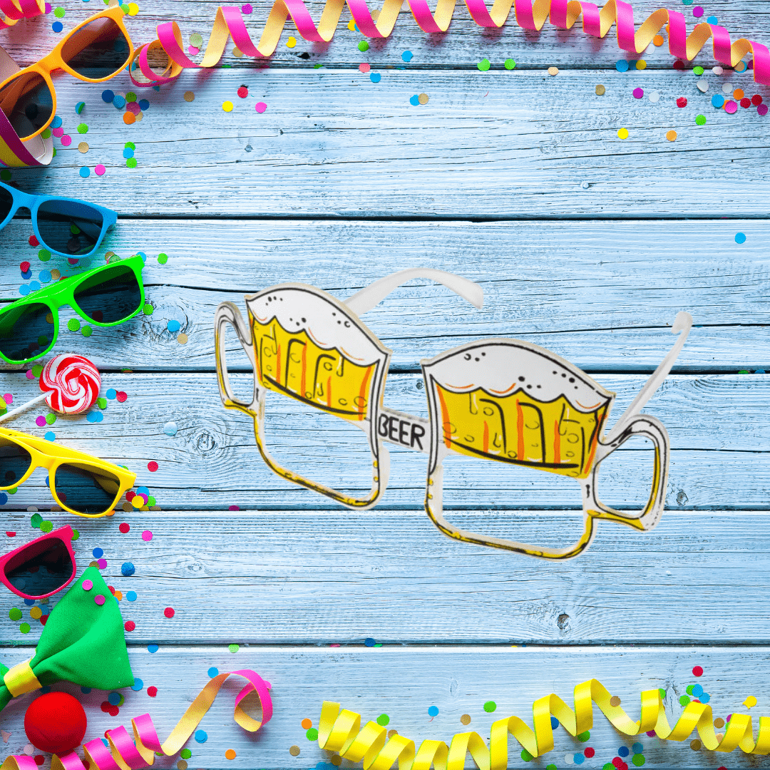Bier Brille Spaßbrille Partybrille Bierbrille für Verkleidung Partys & Festivals - Easy2sell - Deluxe