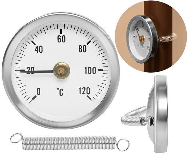 Bimetall Rohrthermometer 120°C Edelstahl - Easy2sell - Deluxe
