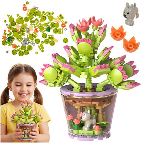 Blumen Baukasten Set für Kinder – 172 Teile Kreativspielzeug Mehrfarbig - Easy2sell - Deluxe