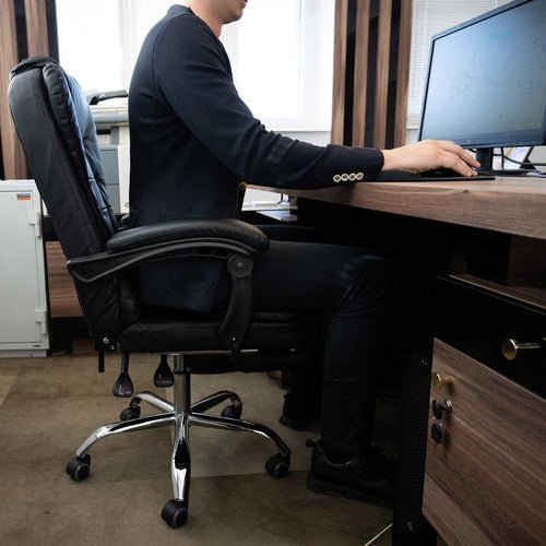 Bürostuhl mit Fußstütze - schwarz Malatec 26195 - Easy2sell - Deluxe