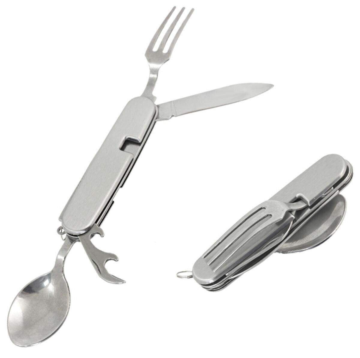 Campingbesteck Reisebesteck Feldbesteck Outdoor Gabel Messer Löffel Edelstahl - Easy2sell - Deluxe