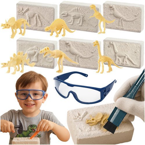 Dinosaurier Ausgrabungsset 6 - in - 1 Fossilien Lernset mit Werkzeug für Kinder - Easy2sell - Deluxe