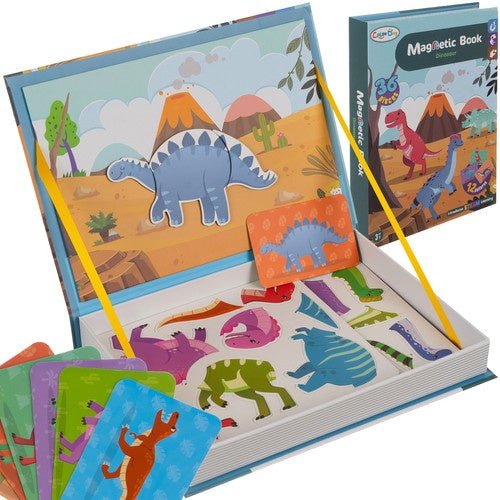 Dinosaurier Magnetpuzzle – 36 - teiliges Lernspielzeug in Buchform für Kinder - Easy2sell - Deluxe