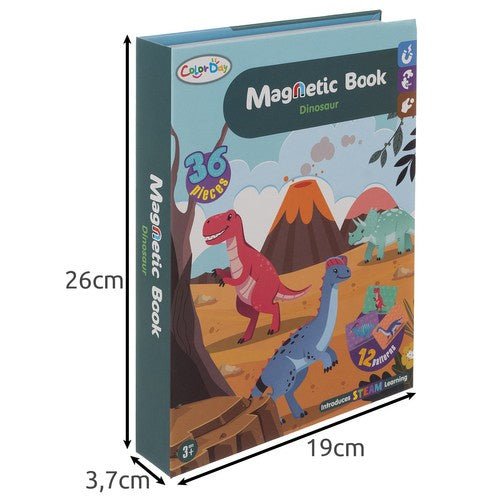 Dinosaurier Magnetpuzzle – 36 - teiliges Lernspielzeug in Buchform für Kinder - Easy2sell - Deluxe