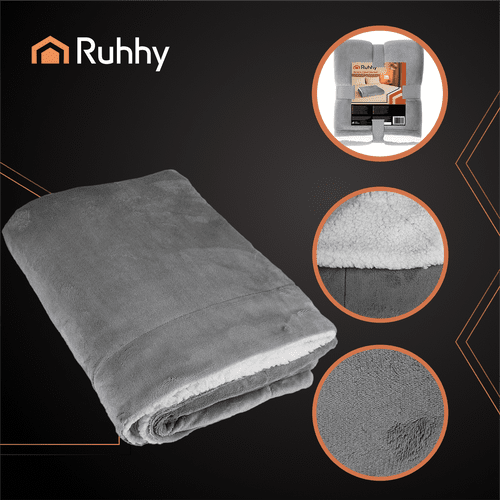 Doppelseitige Decke 150x200cm dunkelgrau Ruhhy 26292 - Easy2sell - Deluxe