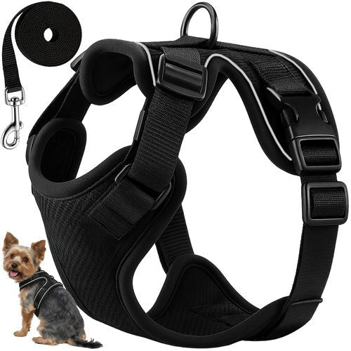 Druckfreies Hundegeschirr und Katzengeschirr mit Leine, Reflektierend, S - Easy2sell - Deluxe