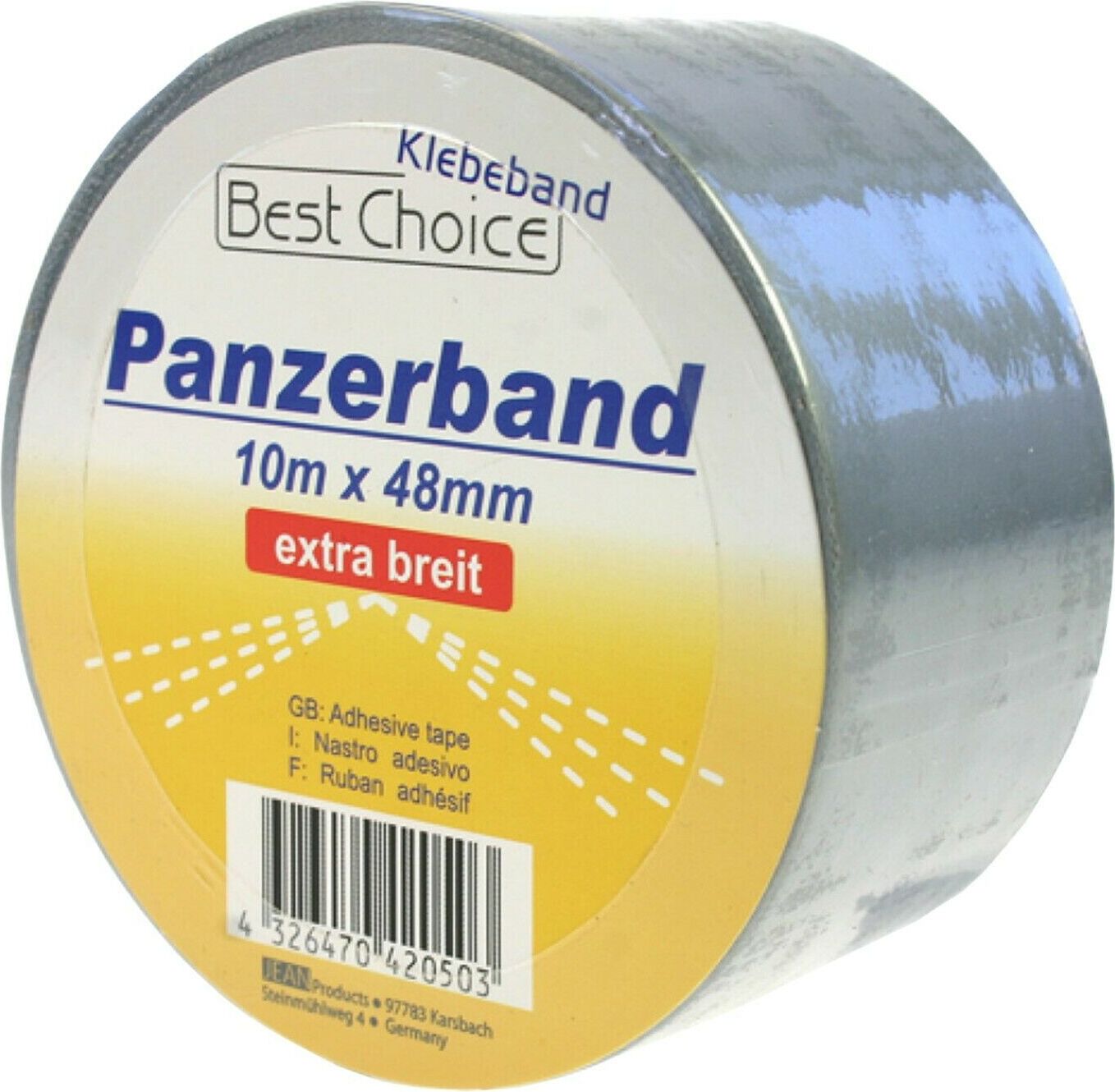 Klebeband Panzerband 10m x 48mm silber