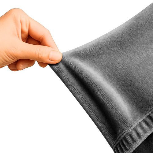 Ecksofa Bezug Samt Elastisch – Sofabezug 145 - 185 cm Dunkelgrau - Easy2sell - Deluxe