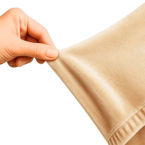 Ecksofa Bezug Samt Elastisch – Sofabezug Beige 190 - 230 cm inkl. Kissenbezug - Easy2sell - Deluxe