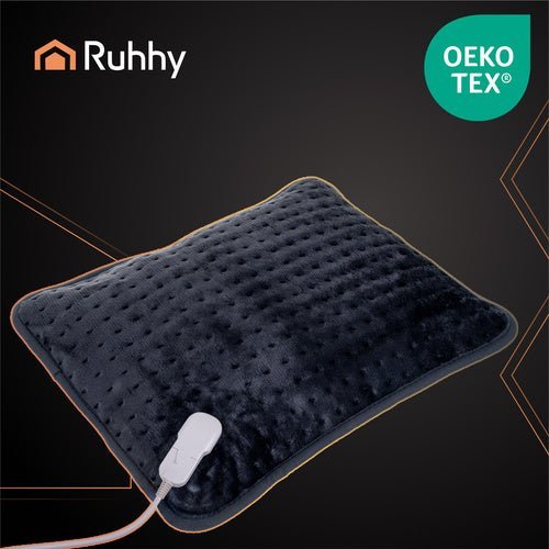 Elektrisches Heizkissen für Rücken und Nacken – 60x38 cm, Grau, 4 Stufen - Easy2sell - Deluxe