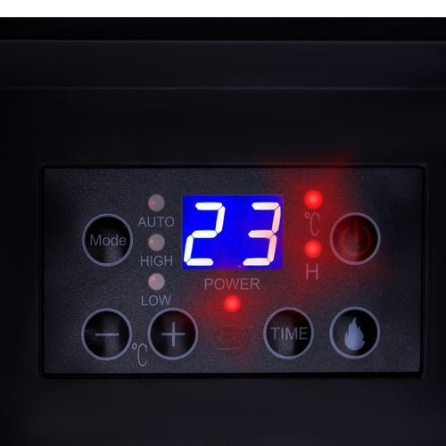 Elektroheizung mit Flammeneffekt – 2000W Keramik Heizlüfter, Schwarz - Easy2sell - Deluxe