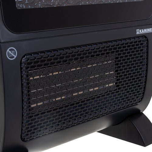 Elektroheizung mit Flammeneffekt – 2000W Keramik Heizlüfter, Schwarz - Easy2sell - Deluxe