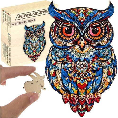 Eulenpuzzle aus Holz – 177 Teile Tierpuzzle für Kinder und Erwachsene - Easy2sell - Deluxe