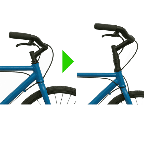 Fahrrad Lenkerverlängerung Adapter 28,6mm – Höhenverstellbar Aluminium Schwarz - Easy2sell - Deluxe