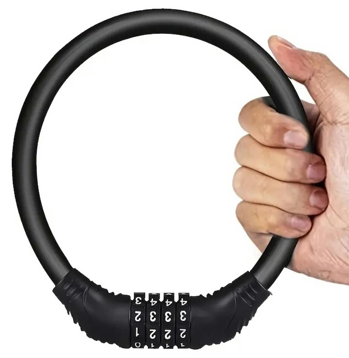 Fahrrad Schloss Fahrradschloss Zahlenschloss Kabelschloss mit Zahlencode schwarz - Easy2sell - Deluxe