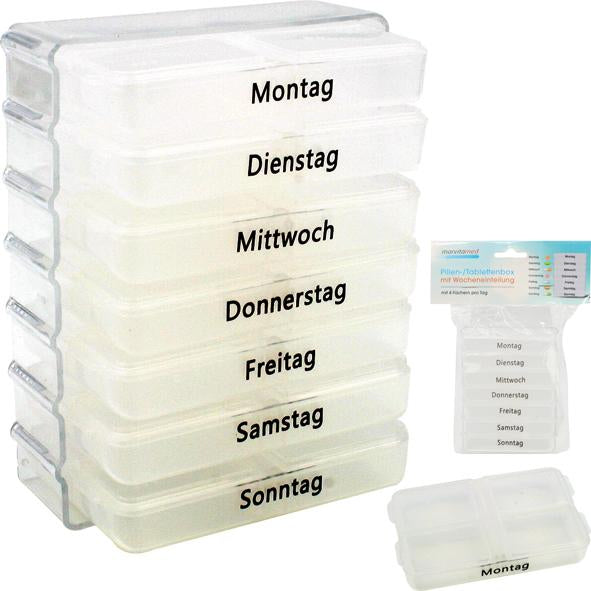 MARVITA Pillen-/Tablettenbox 9,5x7,5x4,2cm transparent