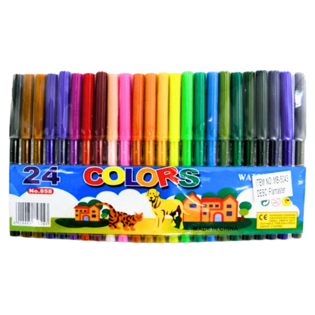 Filzstifte Filzschreiber Fasermaler Filzmaler Buntstifte Malstifte 24 Stück - Easy2sell - Deluxe