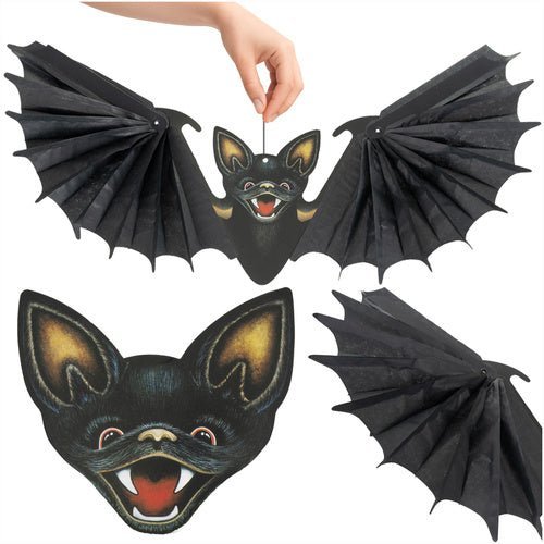 Fledermaus Halloween Deko – Hängende Figur in Schwarz, 60cm Spannweite - Easy2sell - Deluxe