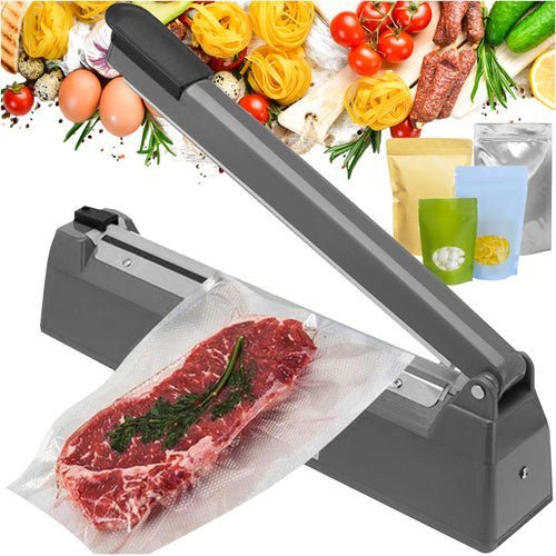 Folienschweißgerät 300mm Schweißnaht – Manuelles Beutelversiegelungsgerät Grau - Easy2sell - Deluxe